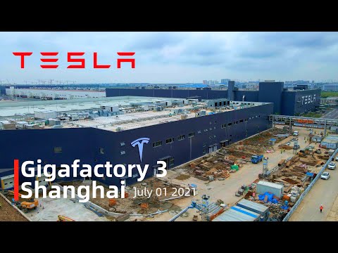 (July 01 2021)Tesla Gigafactory 3 Shanghai 4K Video