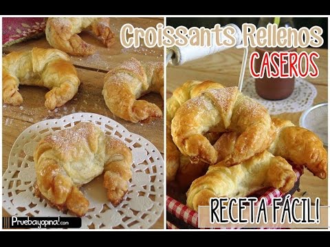Croissants Caseros Rellenos de Chocolate |RECETA FÁCIL