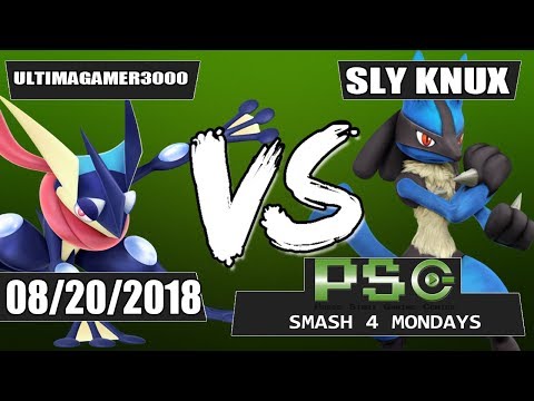 PSG Smash 4 Mondays: Ultimagamer3000 (Greninja) vs Sly Knux (Lucario) - Winners Round 1