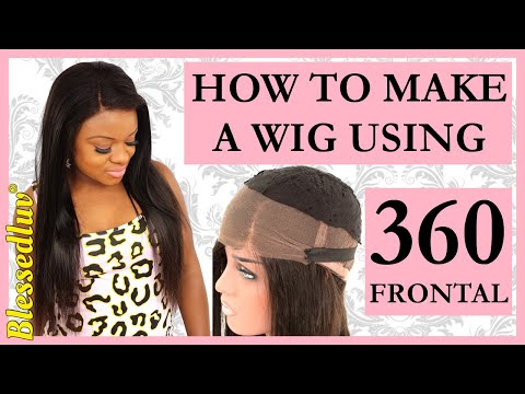 360 Lace Frontal Install Tutorial Wig Making l NO GLUE...