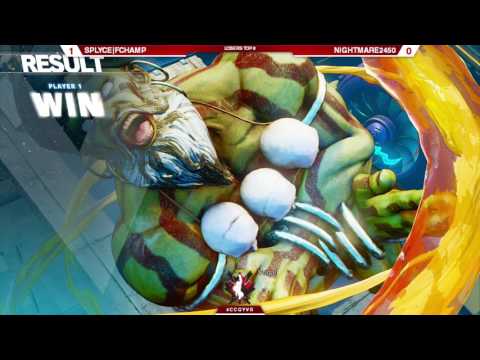 CCGYVR2k17 | SFV | Losers Top 8 | Splyce|Fchamp vs Nightmare2450