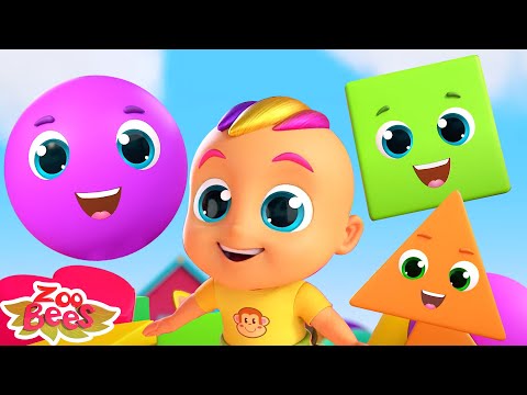 The Shapes Song + More Nursery Rhymes And Learning Videos By Zoobees
