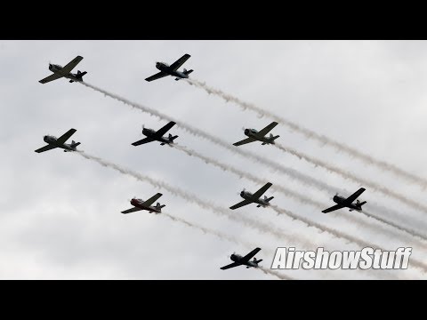 Mass Warbird Formations (Monday) - EAA AirVenture Oshkosh 2018