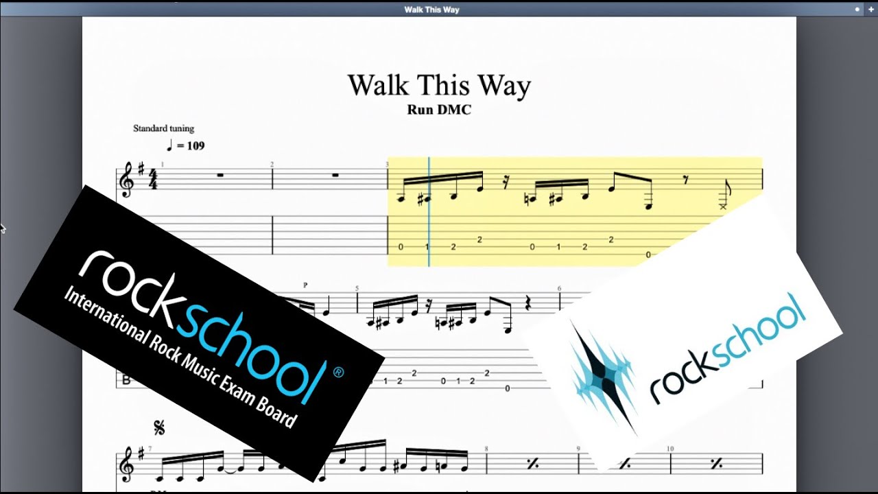 Walk This way Rockschool Grade 7 Guitar