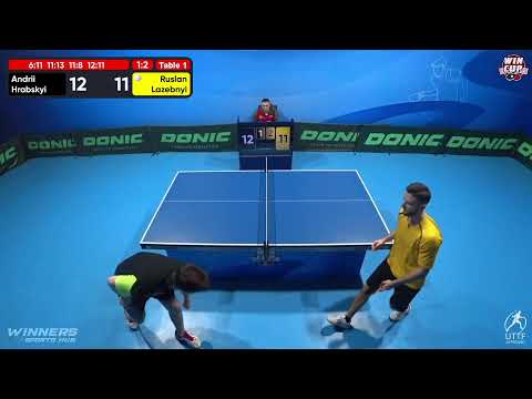 08:00 Andrii Hrabskyi 2 - 3 Ruslan Lazebnyi West 1 WIN CUP 14.12.2022 | TABLE TENNIS WINCUP