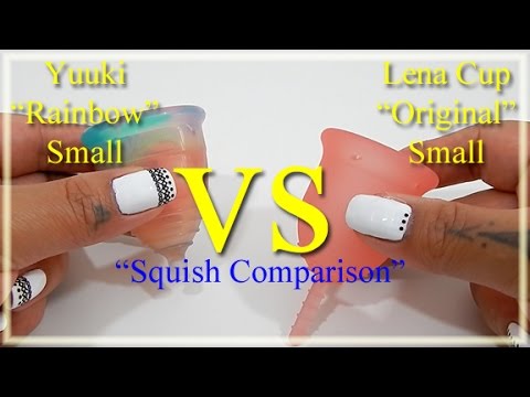 Yuuki Rainbow Sm vs Lena Original Sm "Squish" - Menstrual Cups
