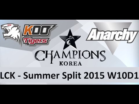 KOO vs Anarchy LCK Champions Summer Split 2015 W10D1 KOO Tigers vs Rebels Anarchy Game 2 Highlights