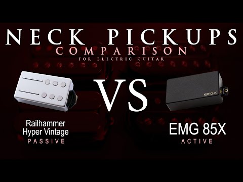 Railhammer HYPER VINTAGE vs EMG 85X - Neck Guitar Pickup Comparison Tone Demo