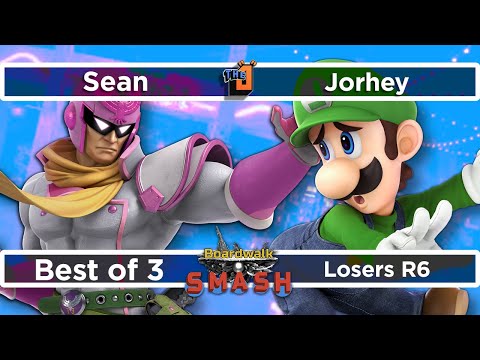 Sean (C. Falcon) vs Jorhey (Luigi) Losers R6 - Boardwalk Smash #29 - SSBU