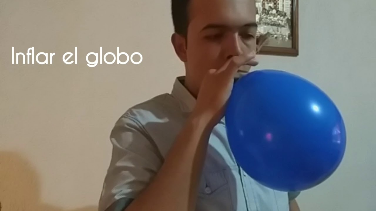Experimento con globo y papelitos