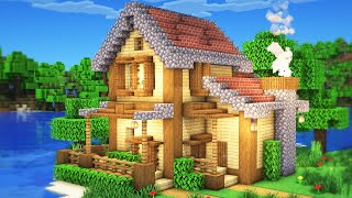 Minecraft: How To Build a Wooden Birch House with Brick Roof