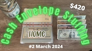 Cash Envelope Stuffing #2 March 2024 // Low Income Weekly Budget