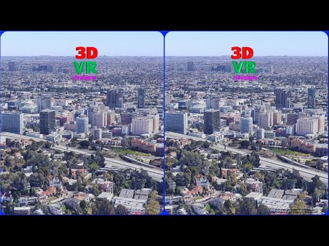3D video, Capitol Records Building 3D, VR, Stereogram, Magic eye, 3D SBS, Google Earth, LA, USA