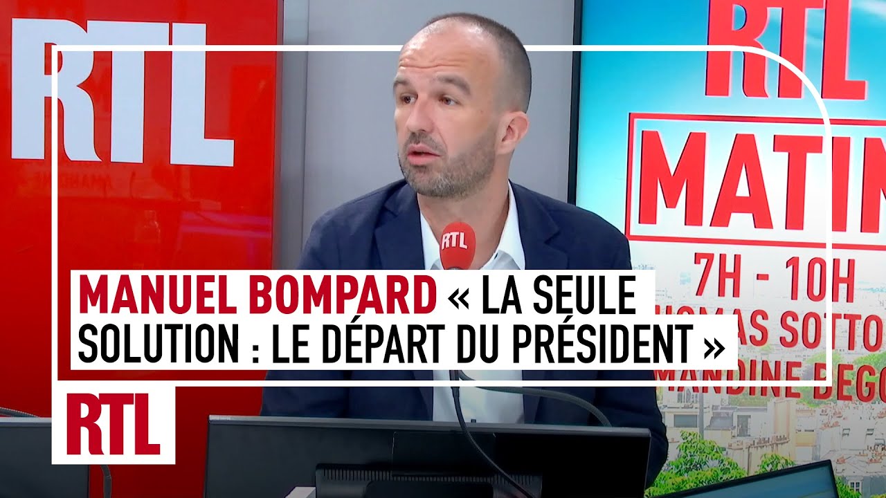 Manuel Bompard : "Le départ du président de la République est la seule solution"