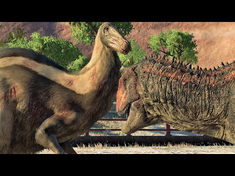 DEINOCHEIRUS VS DEMON CARNOTAURUS - Jurassic World Evolution 2
