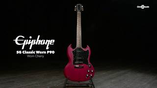 Video thumbnail for Epiphone SG Classic Worn P90, Worn Cherry | Gear4music demo by Gear4music Guitars