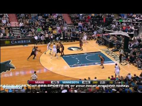 Ricky Rubio 12pts-12ast vs Heat (12.30.2011) - First Double-Double