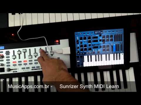 Sunrizer Synth for IPad - MIDI Learn