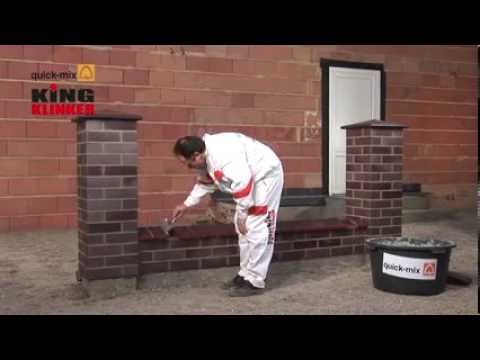 Mauern eines Klinkerzauns und Einbau von Mauerwerksabdeckungen www.klinkerparadies.de