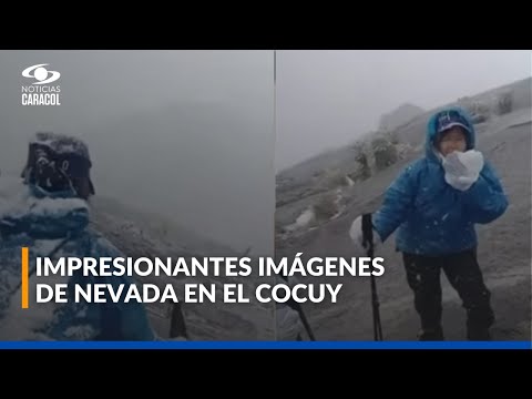 Espectacular nevada sorprende a turistas en el Parque Nacional El Cocuy en Día de Velitas