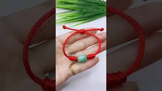 Make a simple Red Bracelet  #Shorts