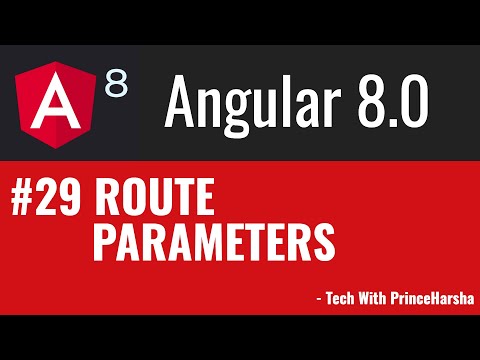 29 Angular 8 Tutorials Route Parameters