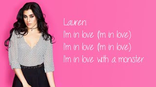 Fifth Harmony - I&#39;m In Love With A Monster (Lyrics with Pictures)