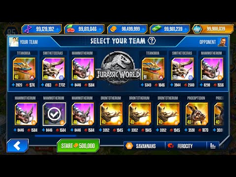 MAMMOTHERIUM vs MAMMOTHERIUM - UNLOCK ANDREWSARCHUS - JURASSIC WORLD THE GAME