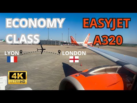 4K 🇫🇷 Lyon Saint-Exupéry LYS - 🏴󠁧󠁢󠁥󠁮󠁧󠁿 London Luton LTN - Easyjet Airbus A320 [FULL FLIGHT REPORT]