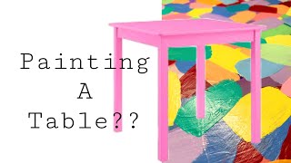 Painting My Art Table | RAINBOW
