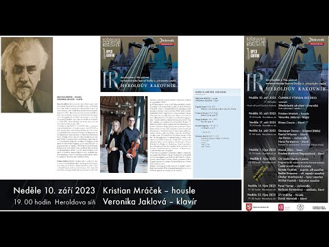 KRISTIÁN MRÁČEK housle a VERONIKA JAKLOVÁ  klavír, 10.9.2023