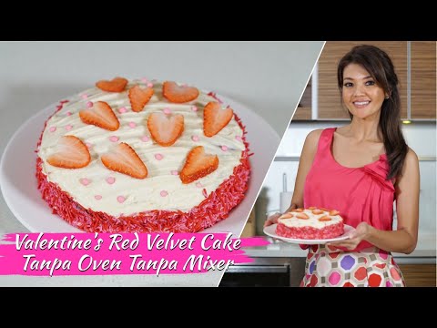 Farah Quinn - Valentine’s Red Velvet Cake Tanpa Oven Tanpa Mixer