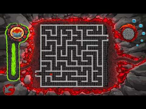 Lava in Maze - Random maze generator Video