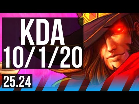 TWISTED FATE vs MALZAHAR (MID) | Good KDA: 10/1/20, 32K damage | NA Master | 25.24