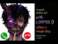 A Short, Comforting Phone Call with CORPSE (asmr?) (comfort/relaxing) (rain sounds) (audio edit RP)