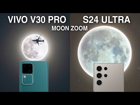 Vivo V30 Pro Vs Samsung Galaxy S24 Ultra Super Moon Zoom Test