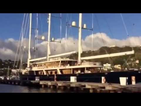 EOS THE LARGEST SAILING YACHT IN THE WORLD £300M VISITS THE