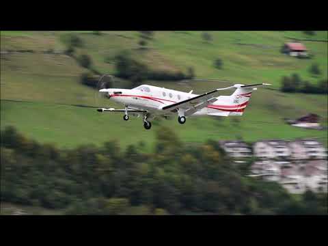 Pilatus PC12  Irish Air Corps takeoff at Buochs Airport