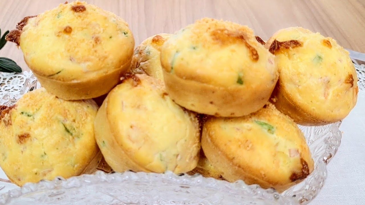 PERFEITO PARA O CAFÉ! BOLINHO SALGADO RÁPIDO E FÁCIL - RECEITA SIMPLES