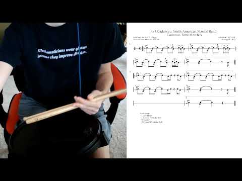 Snare Drum New Massed Bands 4/4 March (72 bpm)