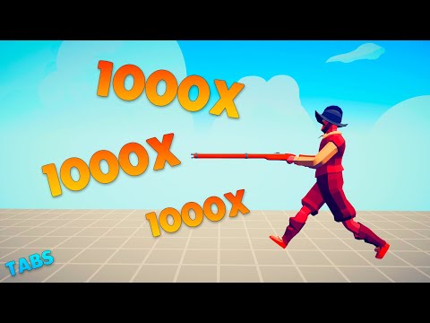 1000x OVERPOWERED MUSKETEER vs UNITS - Totally Accurate Battle Simulator [TABS]