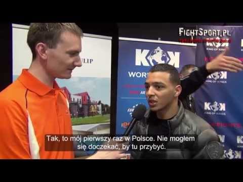 Ilias Bullaid przed walką z Piotrem Kobylańskim na KOK World GP 2014