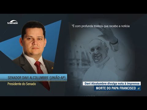 Davi Alcolumbre lamenta morte de papa Francisco e relembra missa com o pontífice