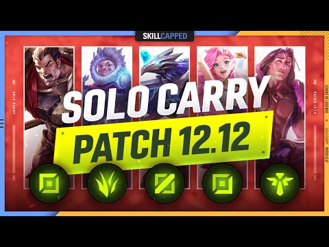3 BEST SOLO CARRY Champions for EVERY ROLE in PATCH 12.12 - League of Legends