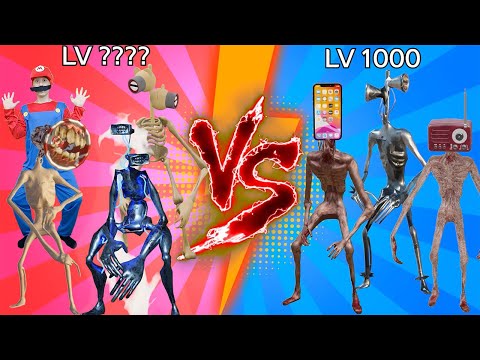 Team Siren Head vs Siren Head level up boss vs Human Hulk #10