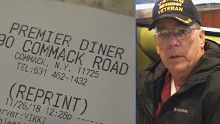 Mystery Woman Pays Disabled Vietnam Veteran's Check at New York Diner