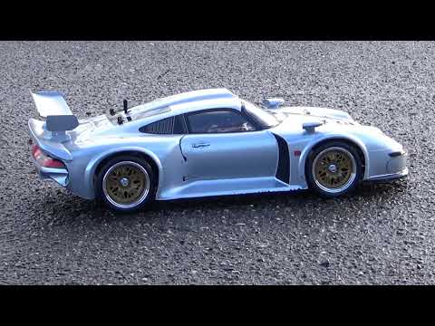 Thumbnail for Tamiya First drive + speed-test Porsche 911 GT1 Street (TA-03RS) and Golf GTI (TT01E xb sport) by Porsche 911, Porsche, Car, Porsche 911 GT1