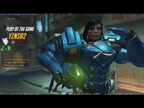 POTG! YZNSA INSANE NANO PHARAH GAMEPLAY OVERWATCH SEASON 27 TOP 500