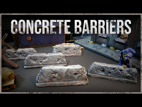 Miniature Concrete Barriers - Building Easy Miniature Wargaming Terrain for your Tabletop Games.