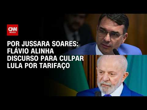 Tarifaço dos EUA: Flávio Bolsonaro alinha discurso para culpar Lula por medida | CNN PRIME TIME